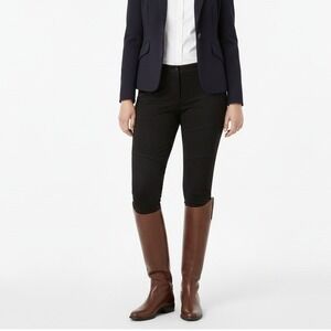 Laundry by Shelli Segal Faux Suede Stretch Panel Pants Black Utility Size XL